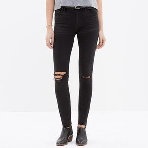 Madewell 9" high riser skinny skinny in black sea